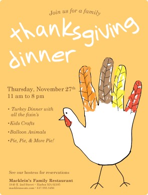 Customize Family Thanksgiving Flyer Customize Family Thanksgiving Flyer