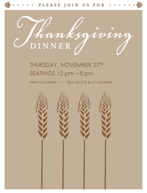 Customize Thanksgiving Flyer