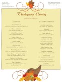 Catering Thanksgiving Menu