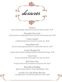 French Dessert Menu