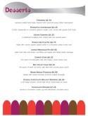 Healthy Dessert Menu