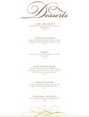 Dessert Cake Menu