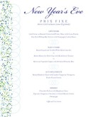 New Year's Eve Menu