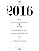 New Years Eve Dinner Menu
