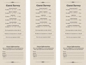 Customize Restaurant Response Card