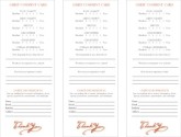 Restaurant Comment Card