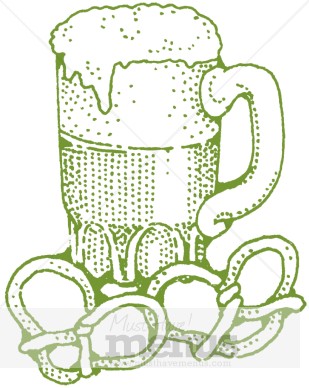Beer and Pretzels Clipart
