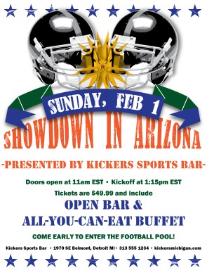 Customize Football Bar Flyer