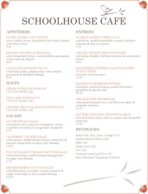 Customize Garden Cafe Menu