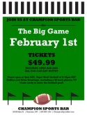 The Big Game Flyer