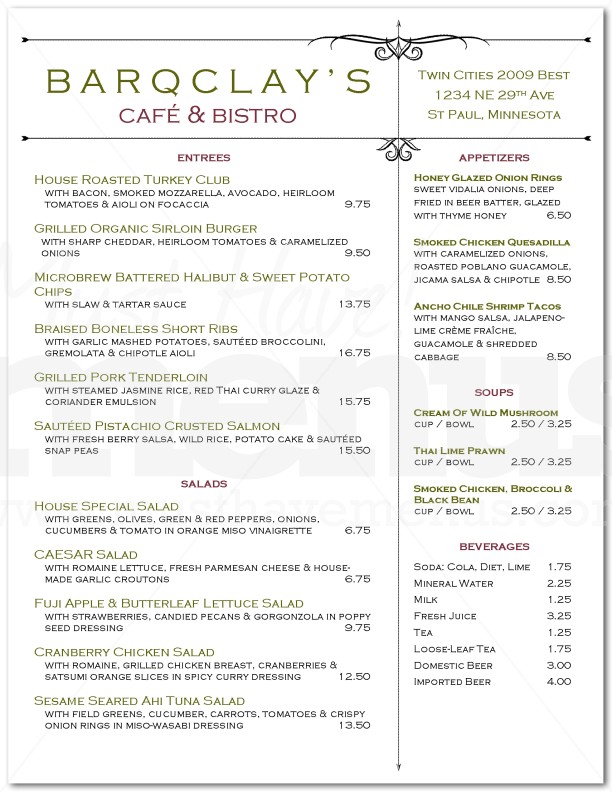 Market Cafe Breakfast Menu Market Cafe Breakfast Menu