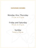 Summer Hours Flyer
