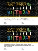 Birthday Restaurant Promotion Card