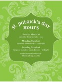 St Patricks Hours Flyer