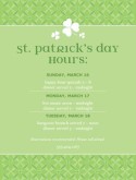 St Pattys Hours Flyer