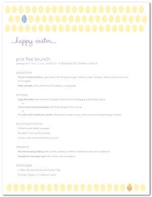 easter sunday brunch menu template easter menus