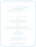 Menu for Easter Brunch