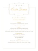 Easter Dinner Menu