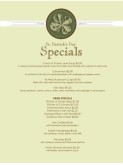 St Patricks Day Event Menu