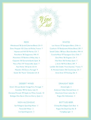 Customize The Wine List
