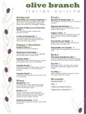 Italian Restaurant Menu
