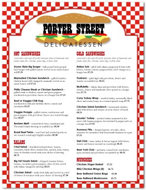deli menu template