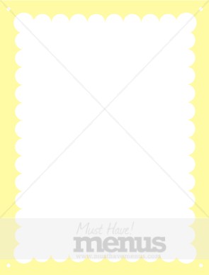 Yellow Scallop Menu Background