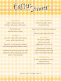 Easter Sunday Menu