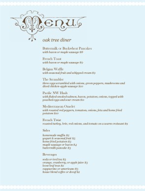 Customize Breakfast Lunch Menu