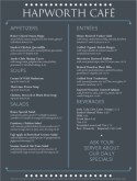 Smoothie Cafe Menu