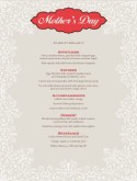 Mothers Day Wish Menu