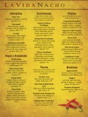 Menu for Mexican Food