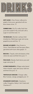 Customize Cocktail Bar Menu