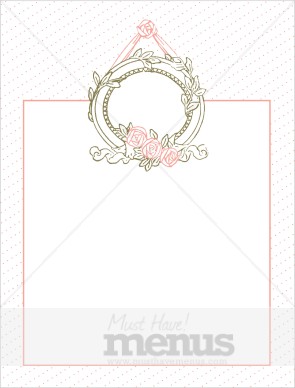 Simple Floral Menu Background