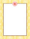 Yellow Floral Menu Background