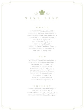 Customize Top Wine List