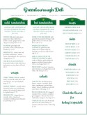 Delis Restaurant Menu