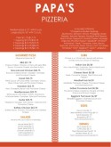 Pizza Delivery Menu