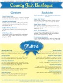 Southern Barbeque Menu