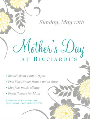 Customize Mothers Day Flyer