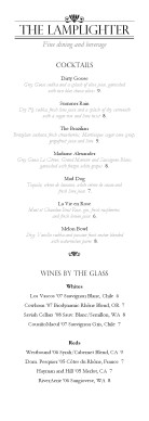 Customize Menu for Cocktail Bar