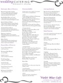 Sample Wedding Menu