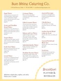 Catering Breakfast Platter Menu