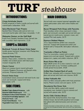 Customize Japanese Steakhouse Menu