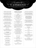 Menu for Wedding