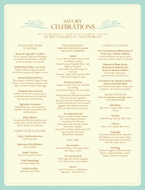 Customize Wedding Reception Menu