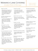 Breakfast Catering Platter Menu