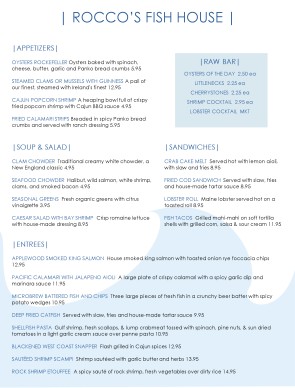 Customize Oyster Menu