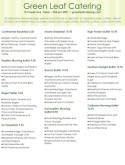 Catering Buffet Breakfast Menu