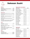 Sushi Restaurant Menu